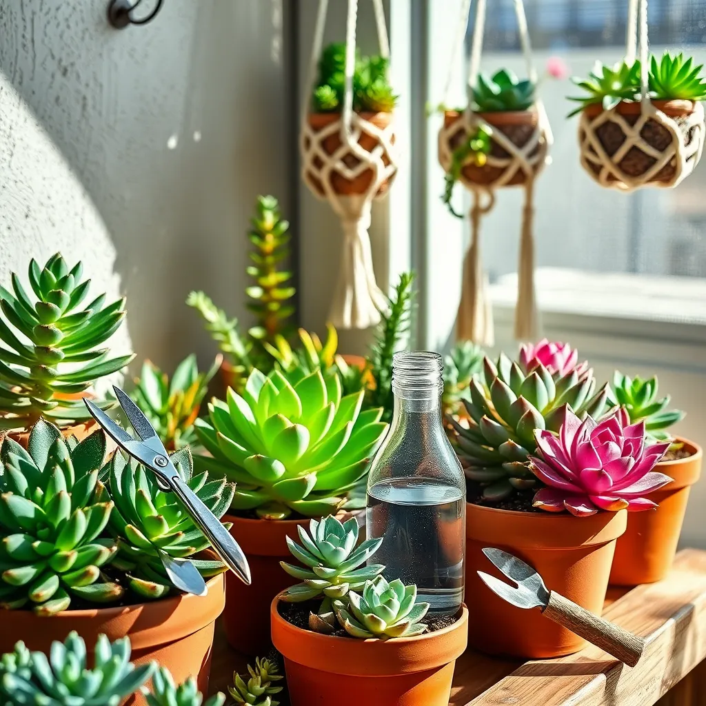 Maintenance Tools for Healthy Succulents