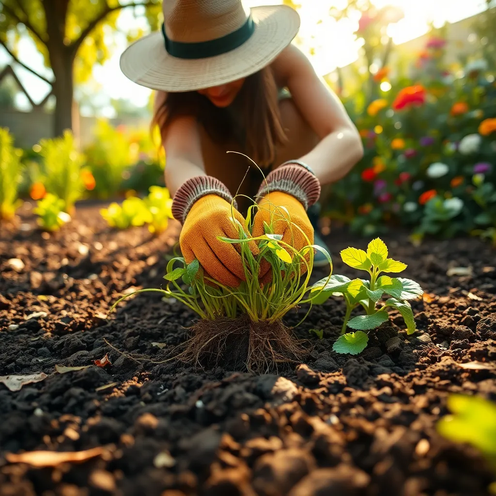 Remove Weeds and Debris Thoroughly