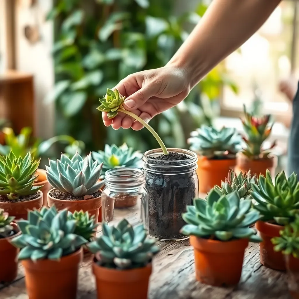 Select Healthy Leaf Cuttings