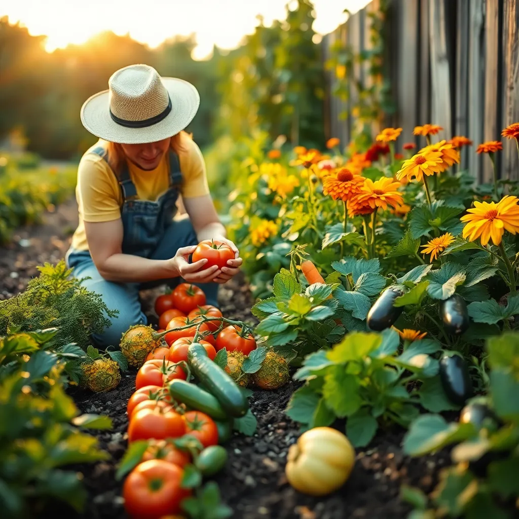 Pick Vegetables Gently and Carefully