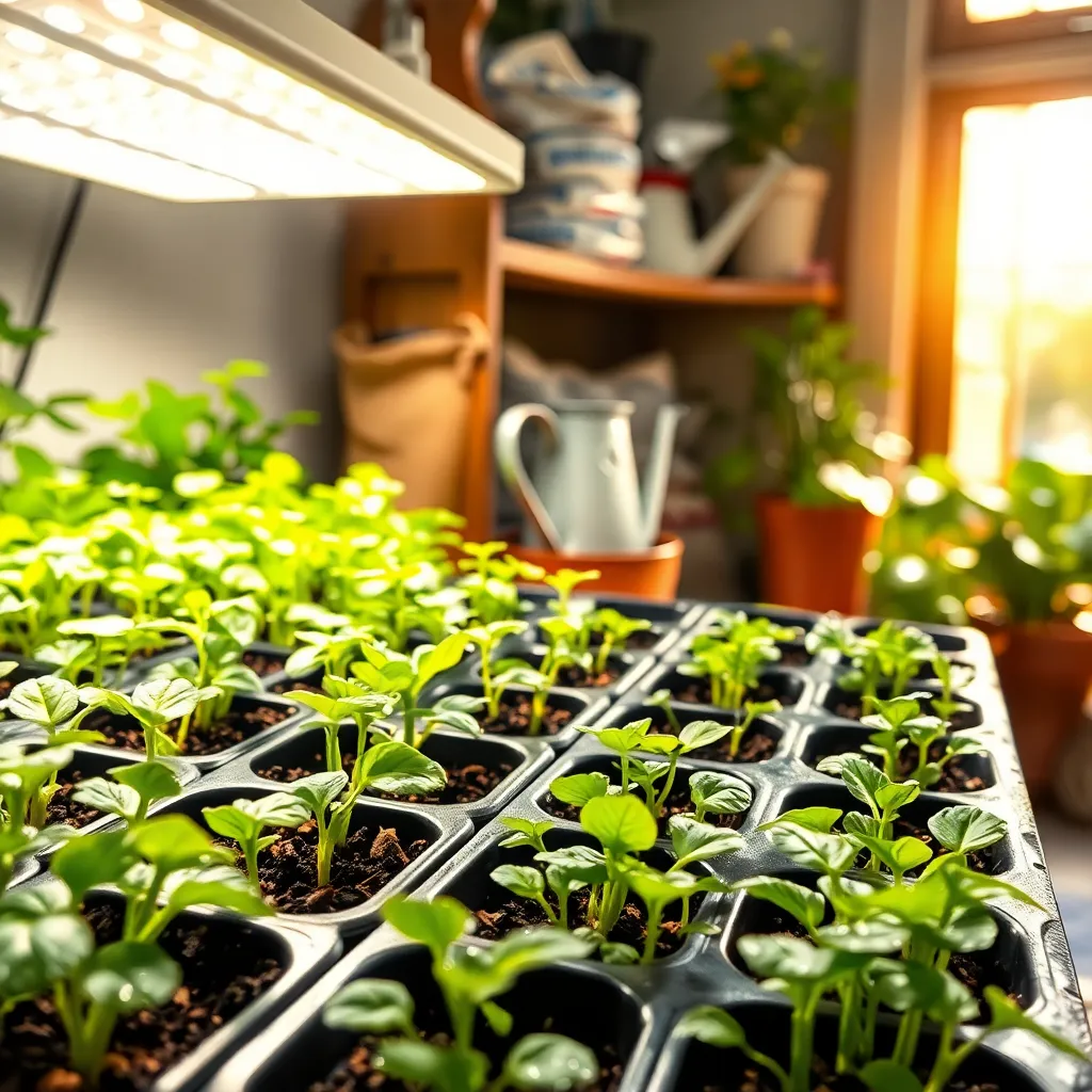 LED Grow Lights (Optimal Seedling Growth)