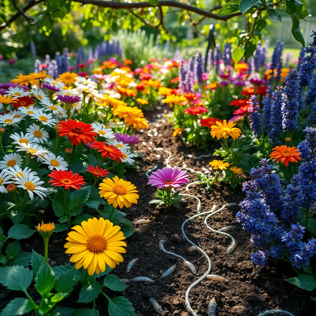 Slug Trails in Flower Beds