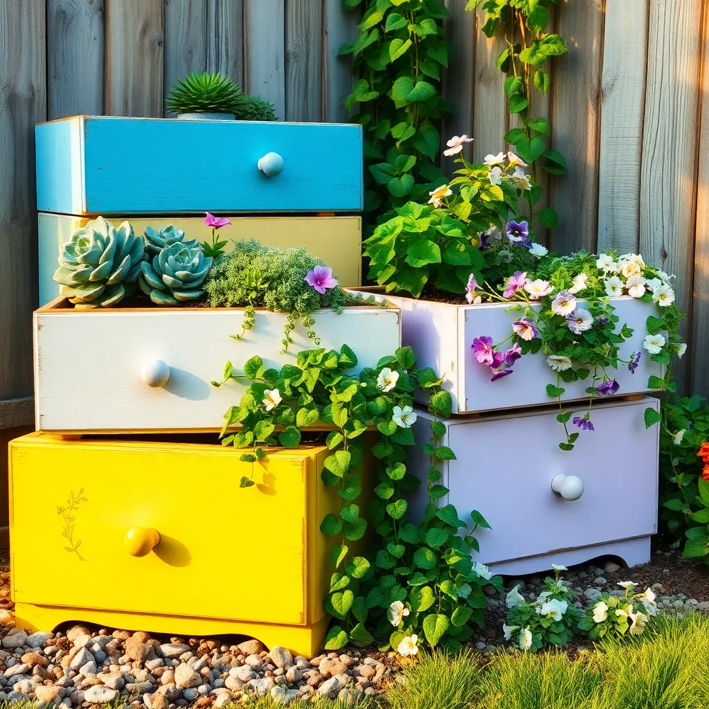 Decorate with Painted Salvaged Drawers