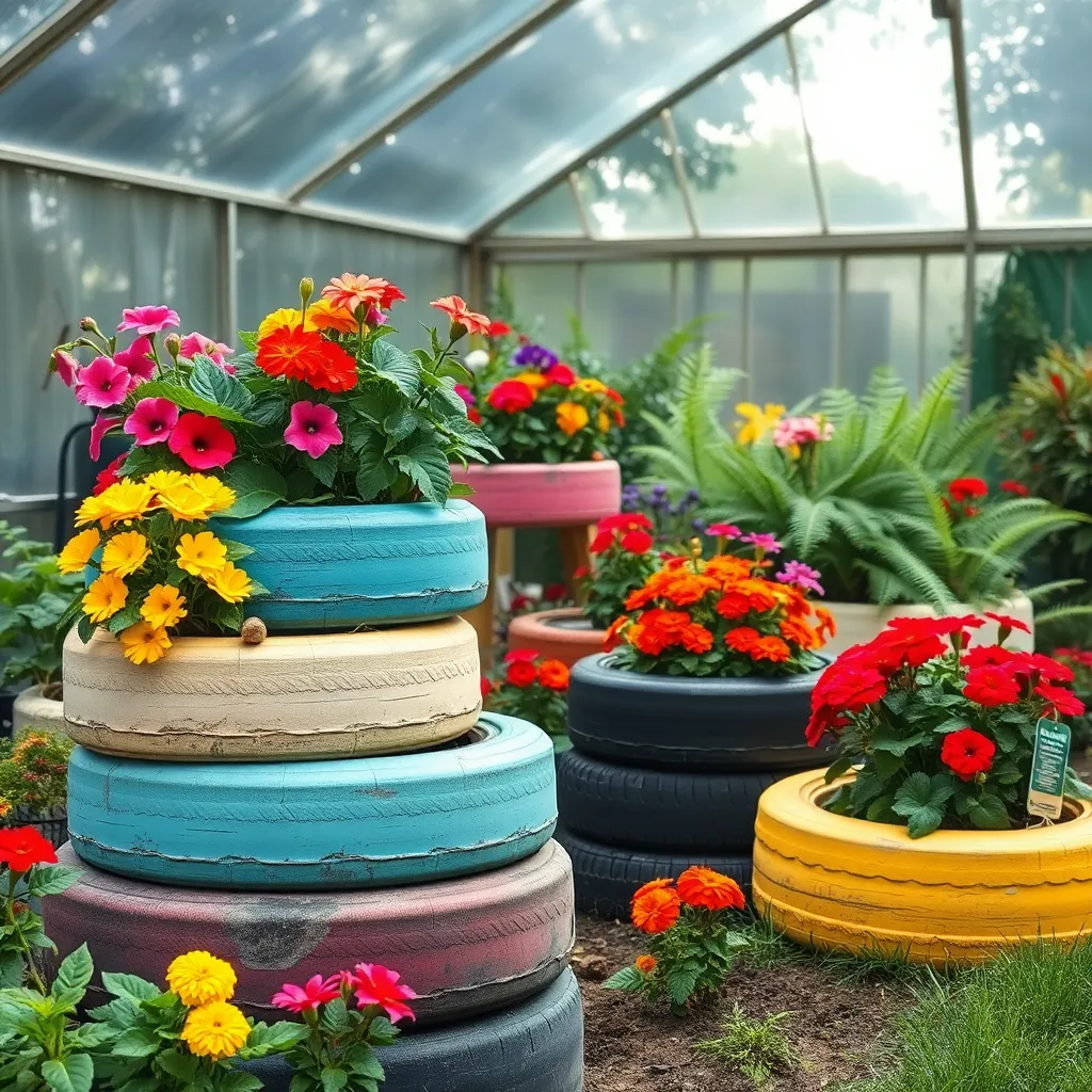 Repurpose Old Tires as Planters