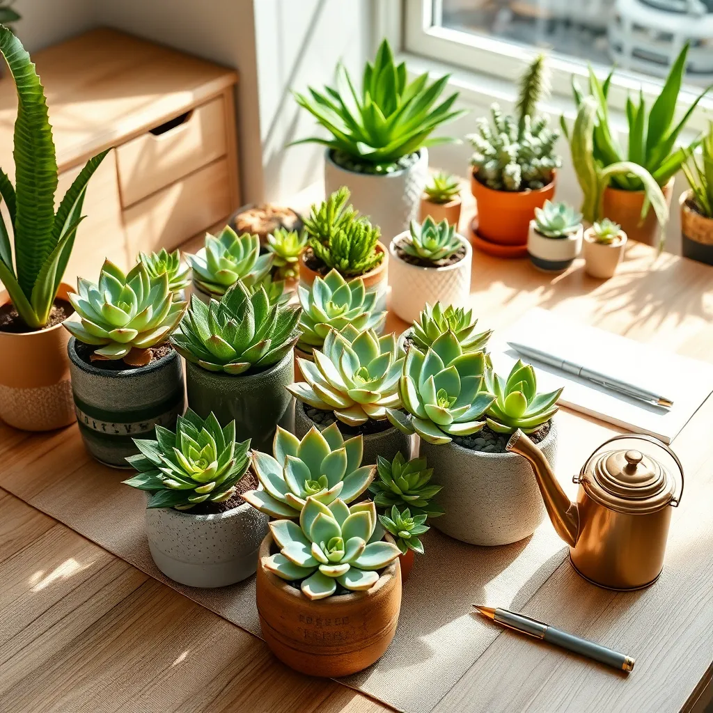 Easy-Care Succulents for Desks