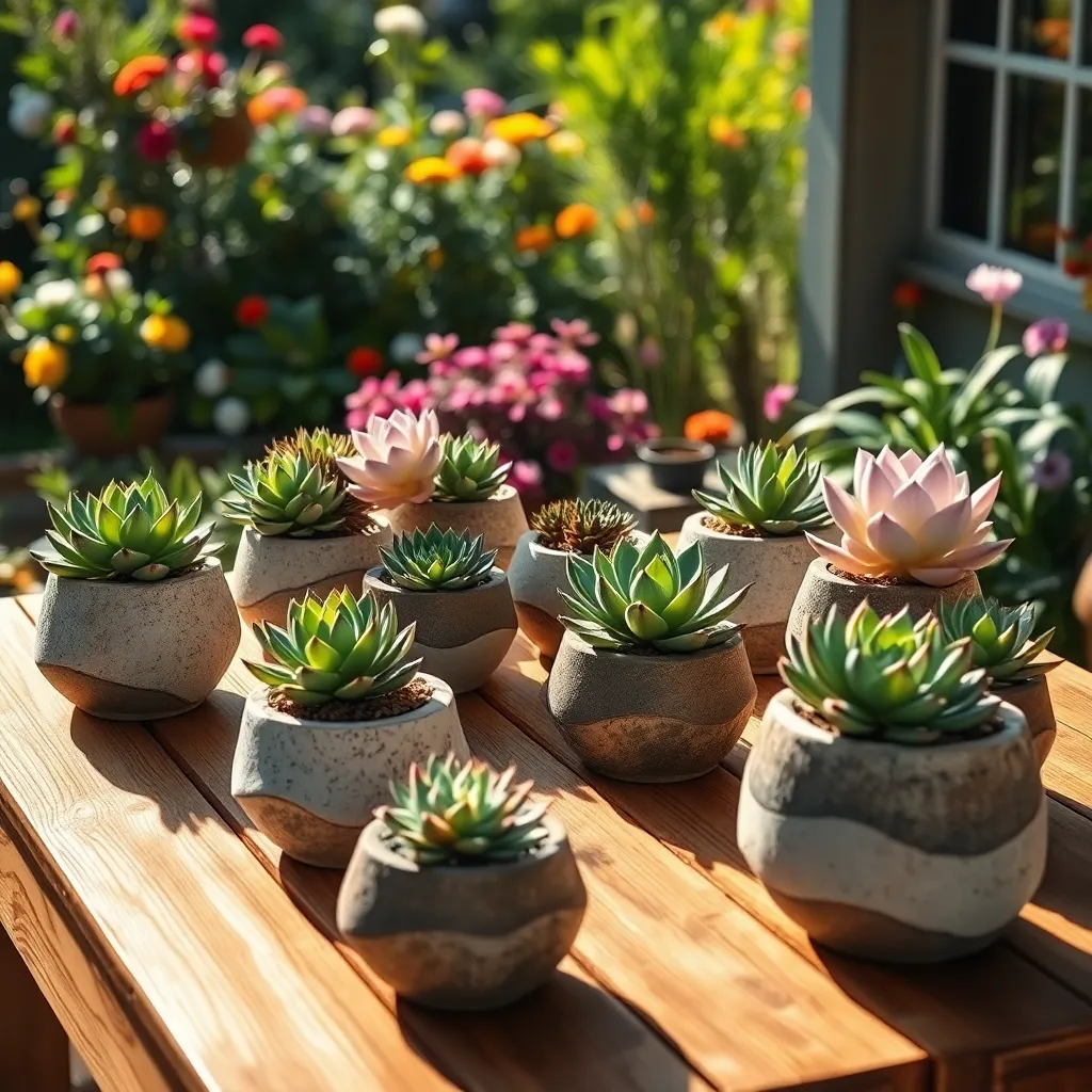 Craft Concrete Planters for Succulents