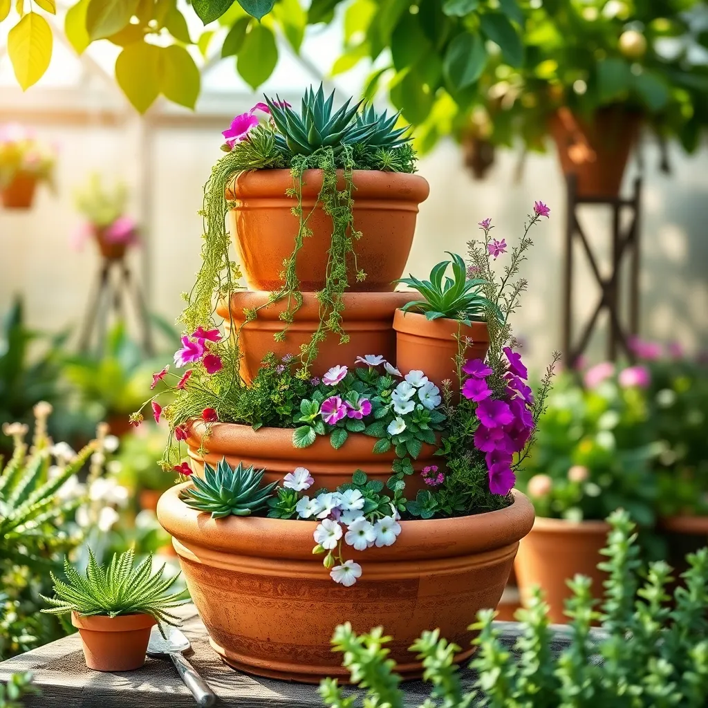 Design Tiered Planters with Terracotta